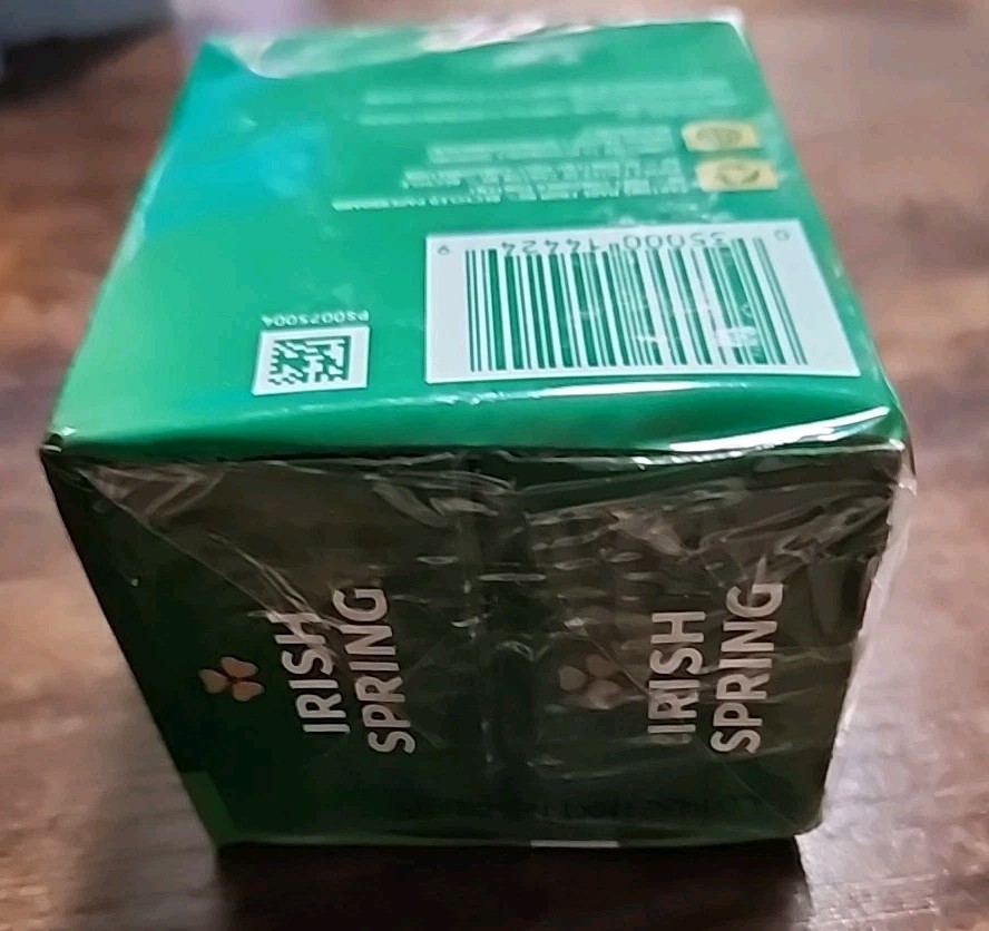 Irish Spring Classic Original Clean Bar Soap 1 Pack With 2 Bars 3.2 Oz Each