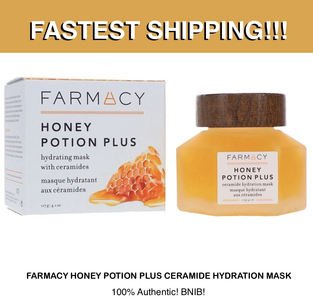 FARMACY HONEY POTION PLUS – Ceramide Hydration Mask – 4.1oz – BNIB! ✨