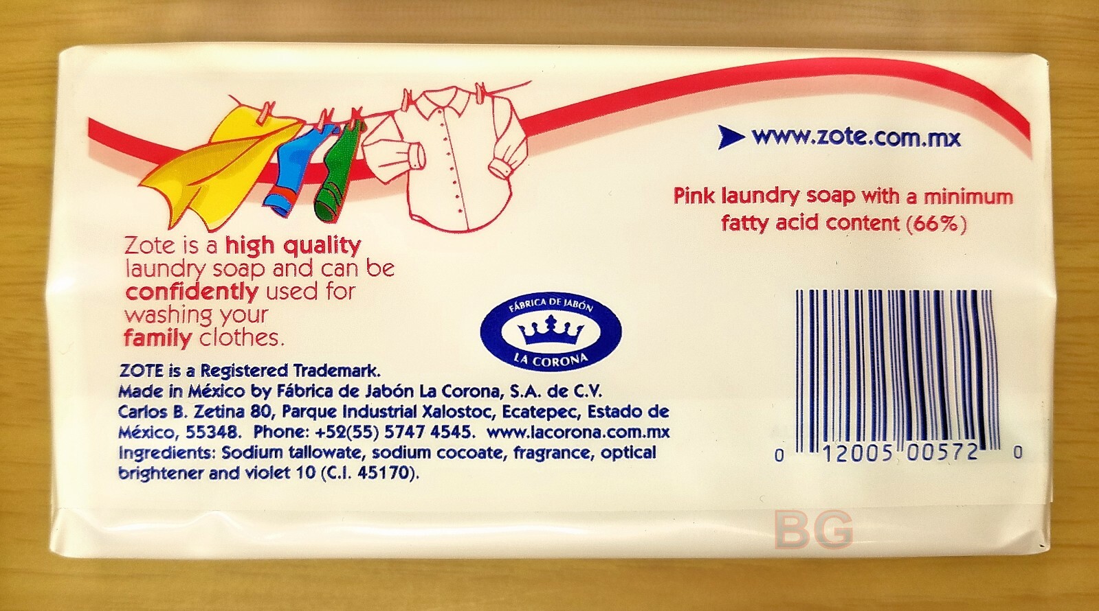 Zote Pink Laundry Soap Washing Clothes 7oz Bars Detergent Kitchen Jabon (8 Pack)