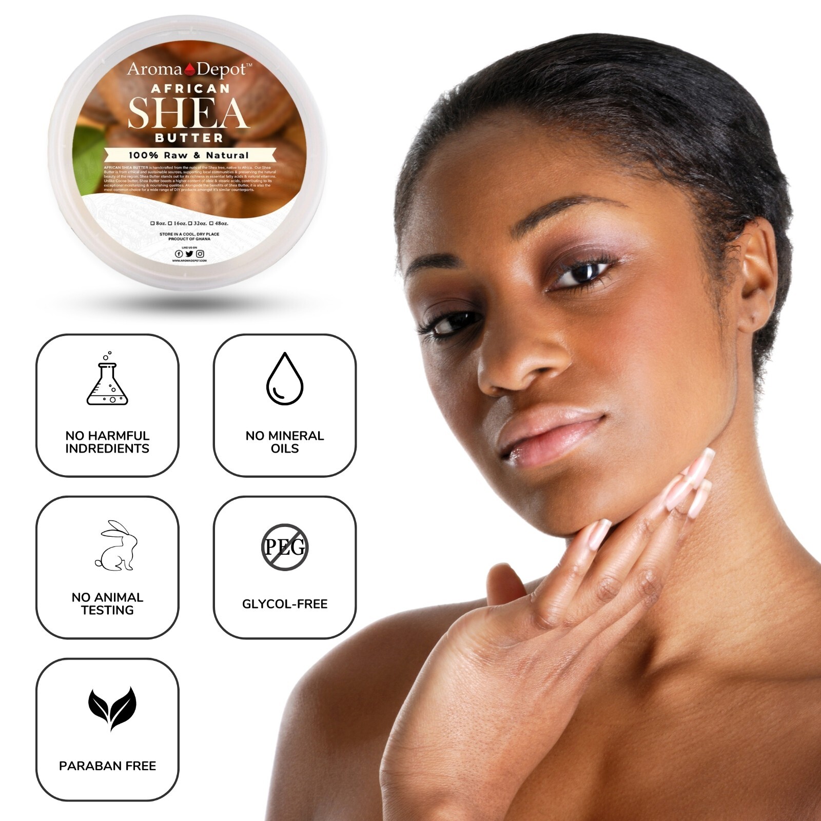 Shea Butter 8 oz. Cocoa Butter, Mango Butter, Kokum Butter Soap Paste 6 PACK