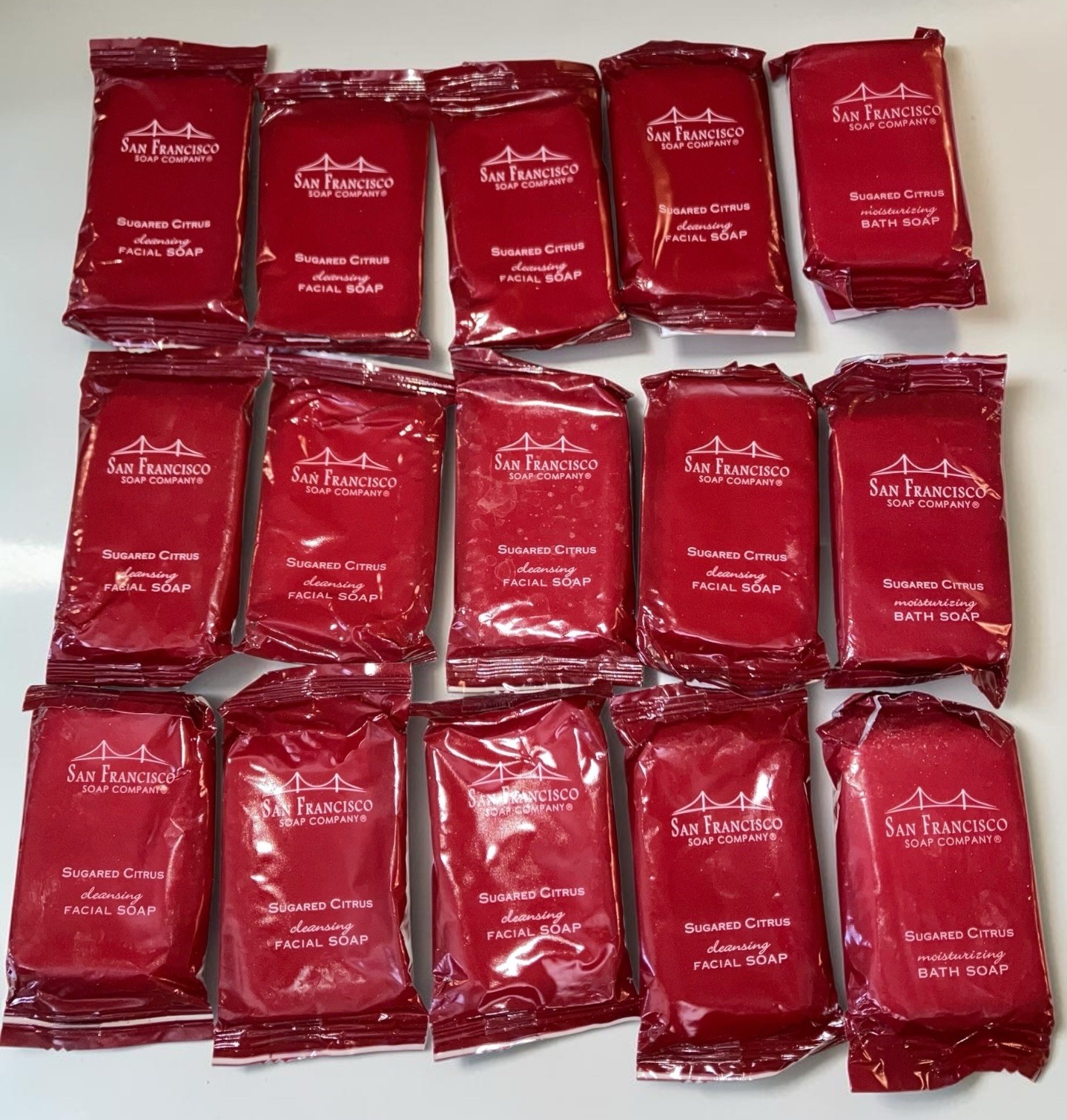 San Francisco Soap Co Sugared Citrus Moisturizing Facial Soap Bath Soap Lot 15