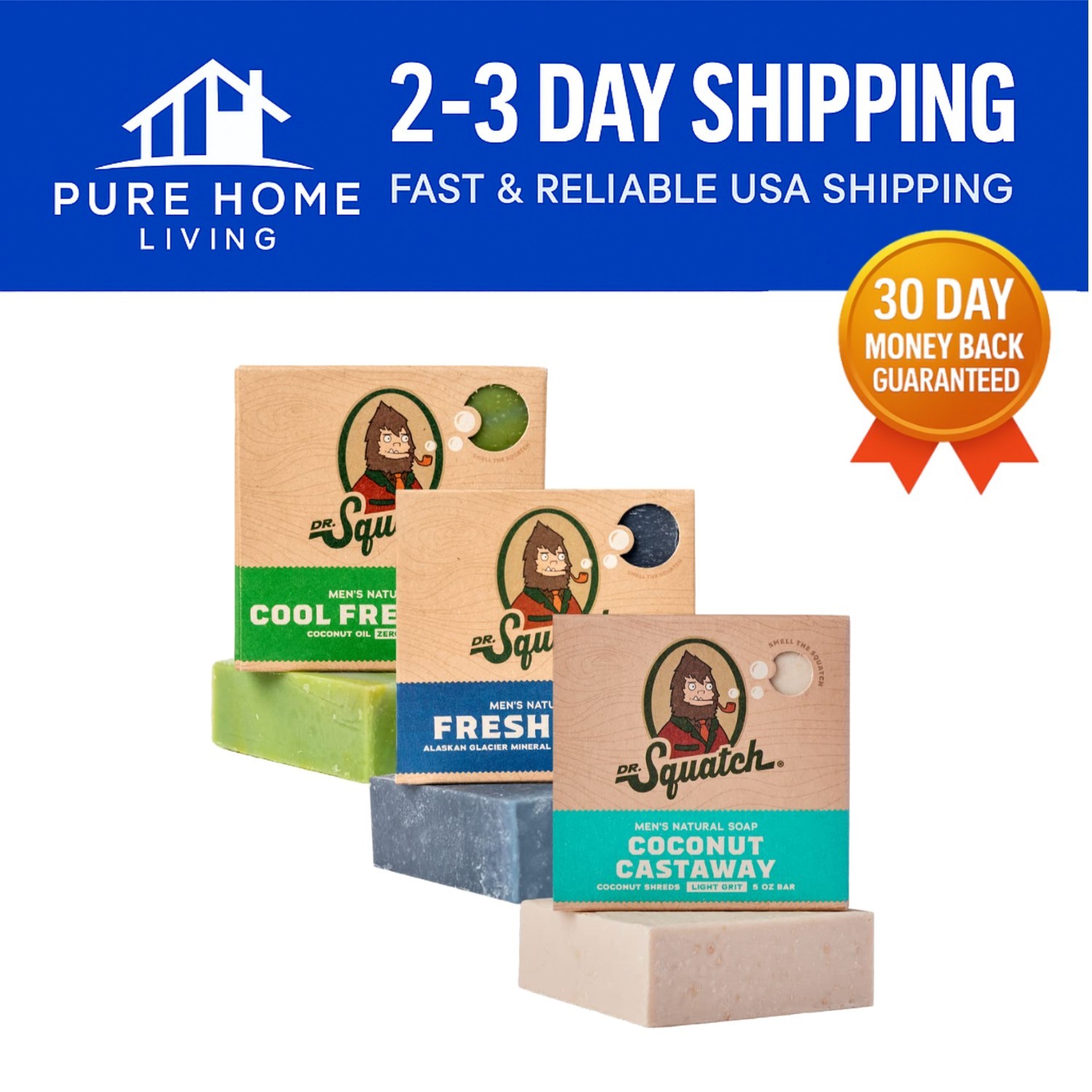Luxurious Natural Bar Soap for Men – 5 oz, Cold Process with No Harsh Chemicals