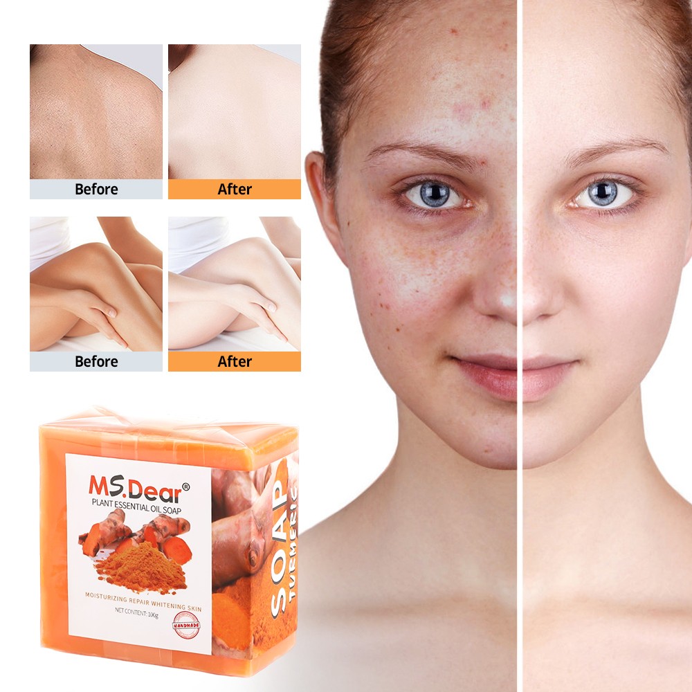 3x Turmeric Collagen Soap Nourish Skin Whitening, Body Cleansing & Moisturizing