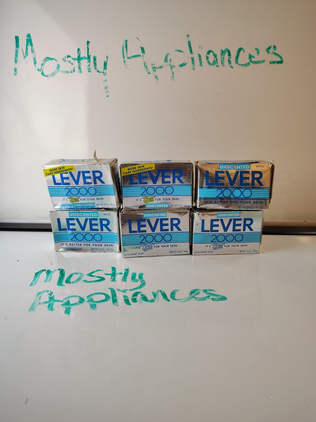 Lever 2000 Soap (6) 5oz Bars Silver Box Vtg 90s Og Formula NOS Unscented Discont