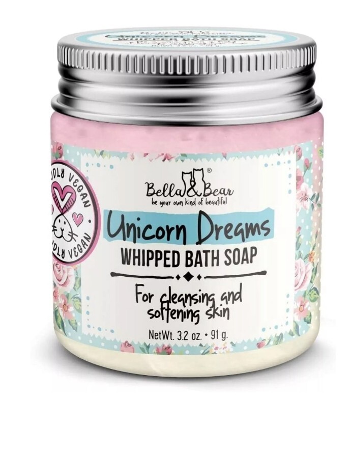 Lot Of 5 Bella & Bear Skincare Unicorn Dreams Whipped Bath Soap 3.2 OZ Each
