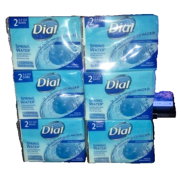 Lot of 12 Bars Dial Spring Water Antibacterial