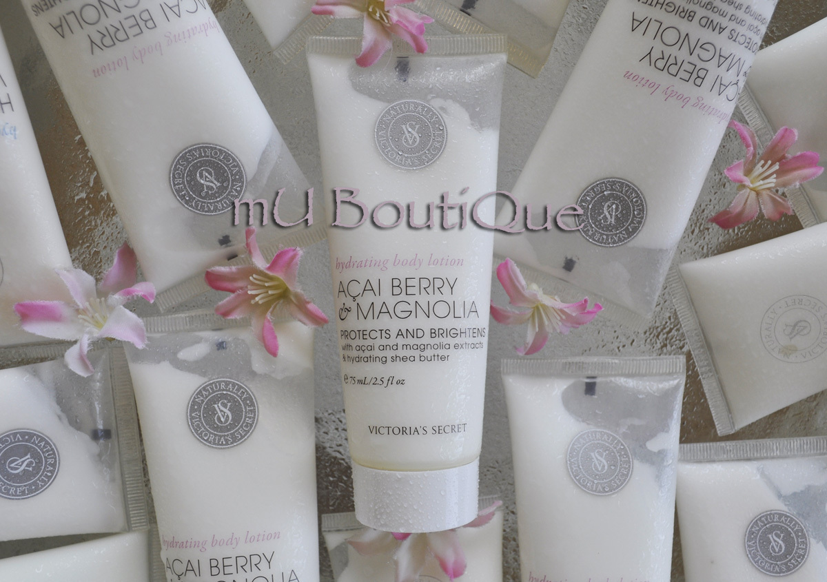 VICTORIAS SECRET NATURALLY ACAI MAGNOLIA HONEYSUCKLE PATCHOULI BODY LOTION WASH