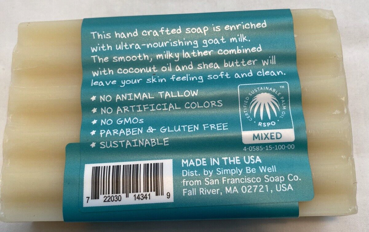Multiples San Francisco Soap Company Simply Be Well Goat Milk Bar Coconut
