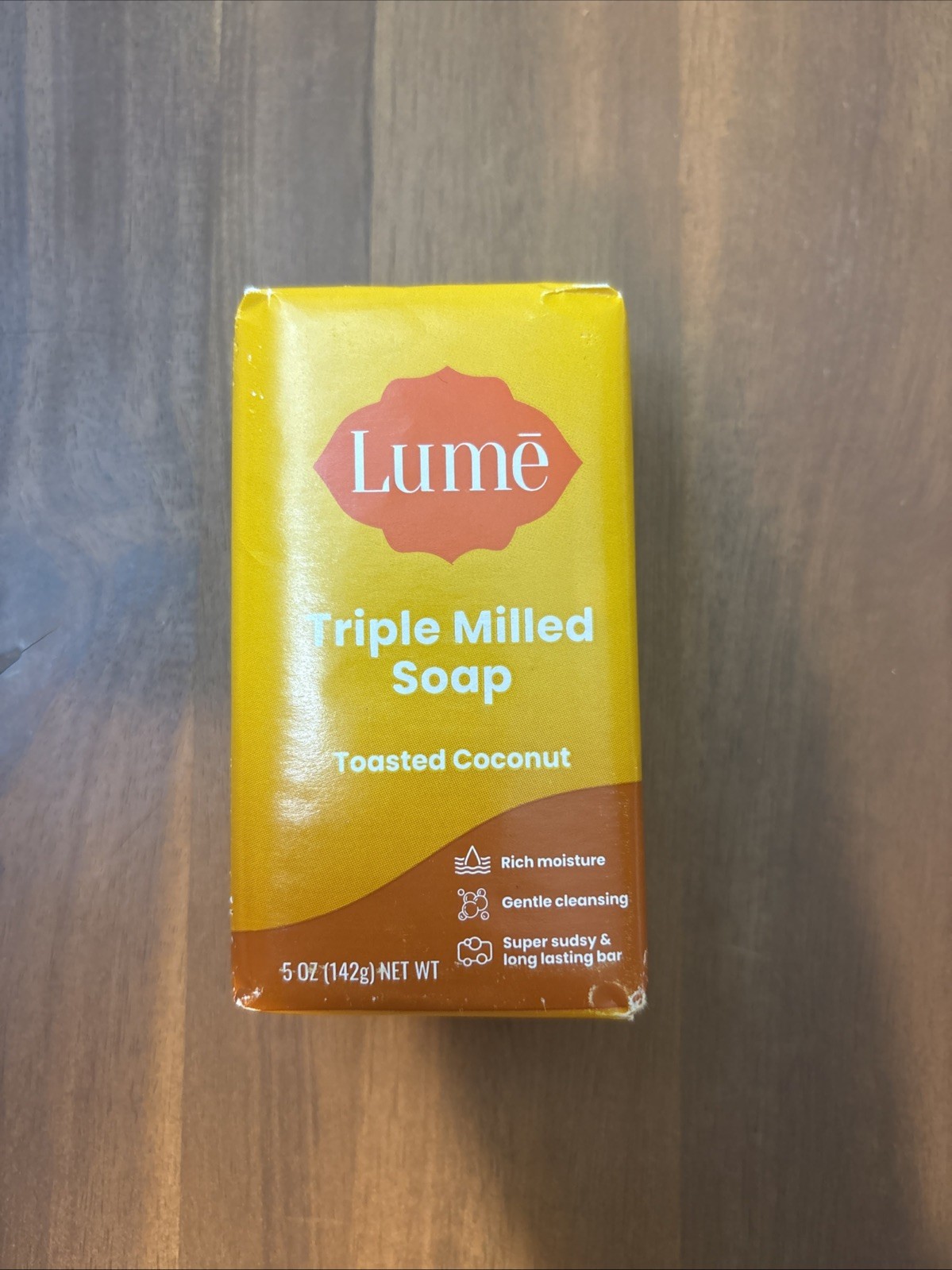 LUME NATURAL Triple Milled SOAP TOASTED COCONUT 5 oz NEW