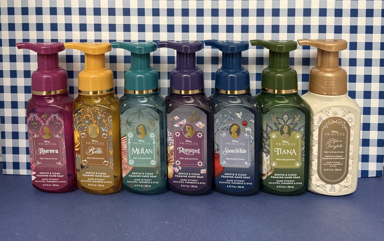 7X ~ Bath & Body Works ~ Disney Princess ~ Gentle Foaming Hand Soap ~ 1 OF EACH