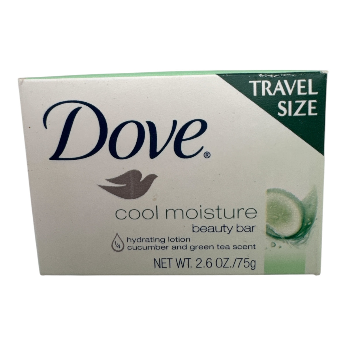 DOVE CUCUMBER GREEN TEA BEAUTY BAR SOAP 2.6 OZ NIB SINGLE BAR Set 2 Travel Size