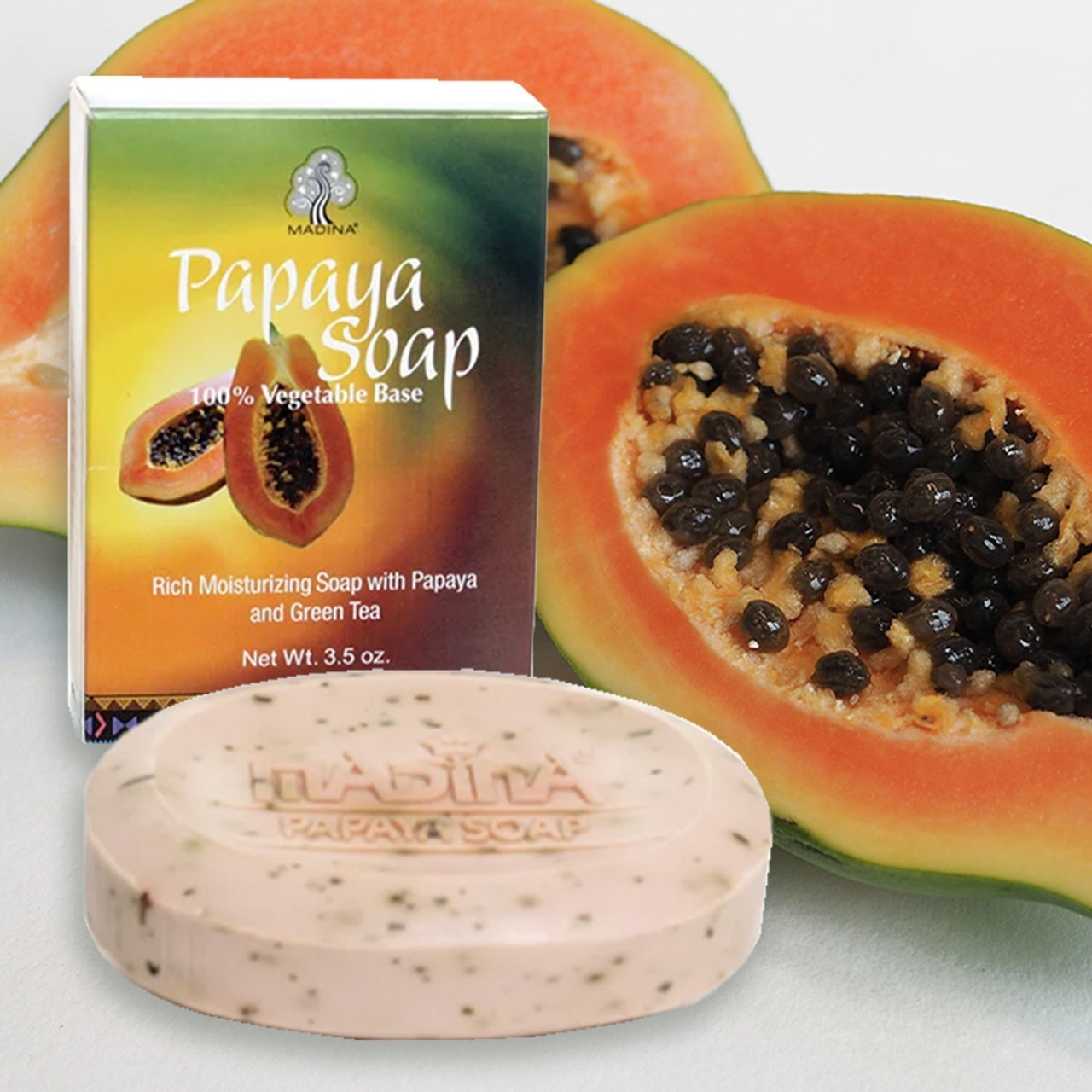 Madina: Papaya Soap – 3½ oz.