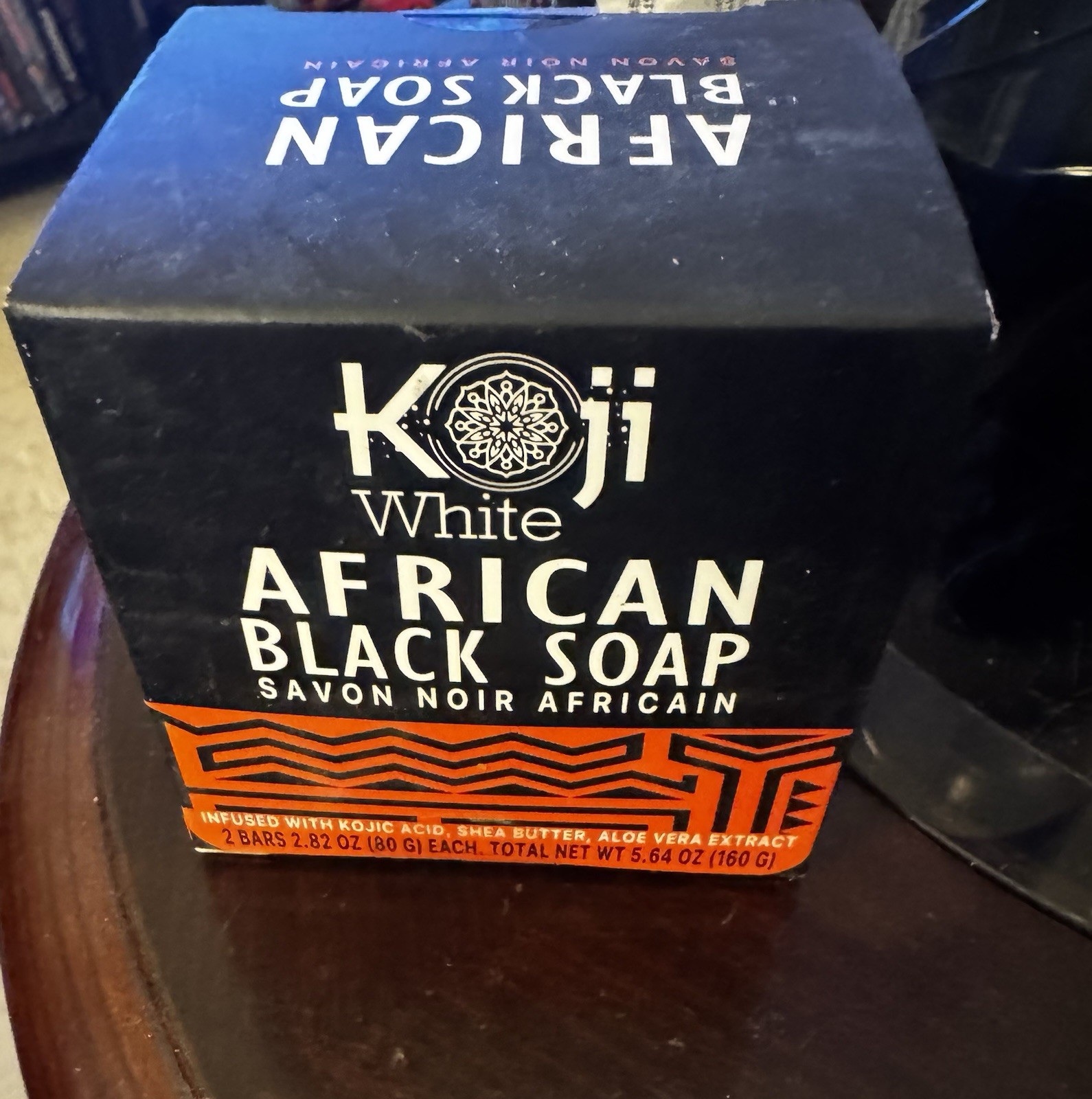 Koji White African Black Soap Savon Noir African (2 Pack)