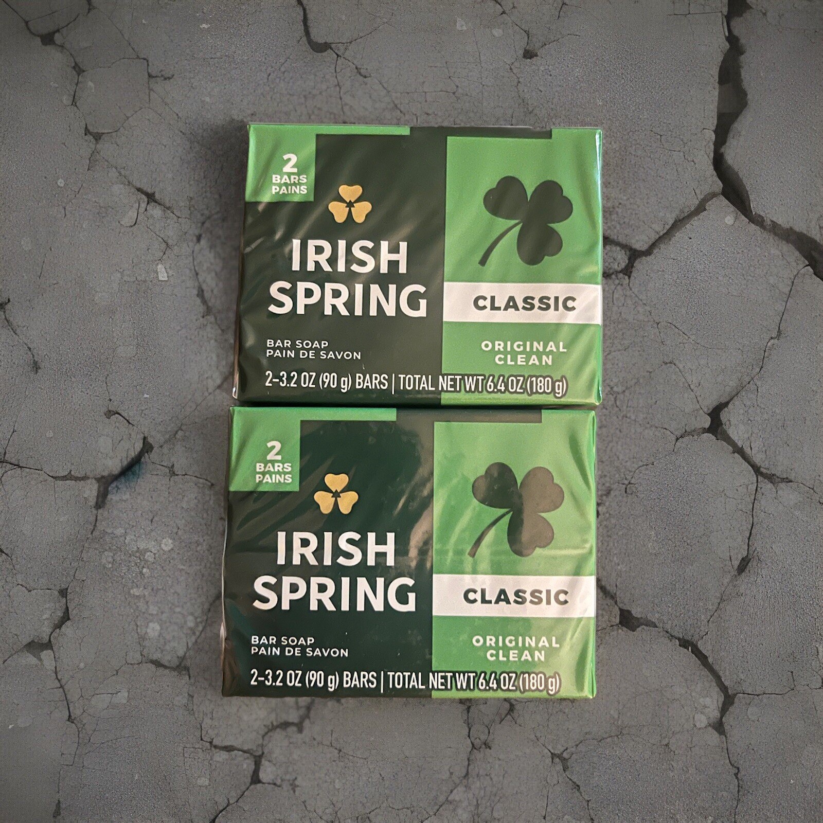 Irish Spring Original Clean Bar Soap Lot Of 4 3.2 oz Each