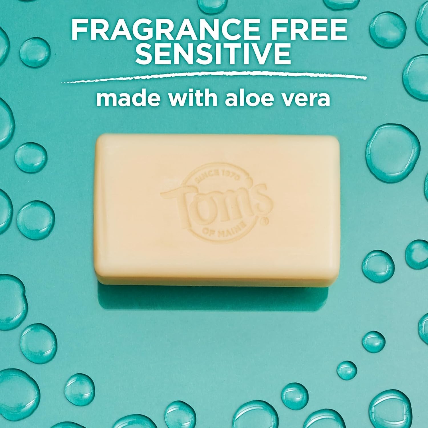 Tom’s of Maine Fragrance-Free Natural Beauty Bar Soap for Sensitive Skin, 6 Pack