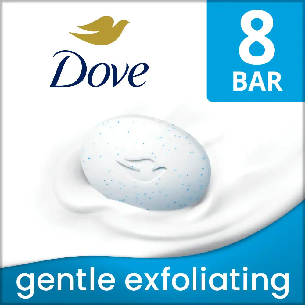 Dove, Gentle Pink / Rosa Beauty Bar Soap, Moisturizing Clean Body 3.17oz / 90g