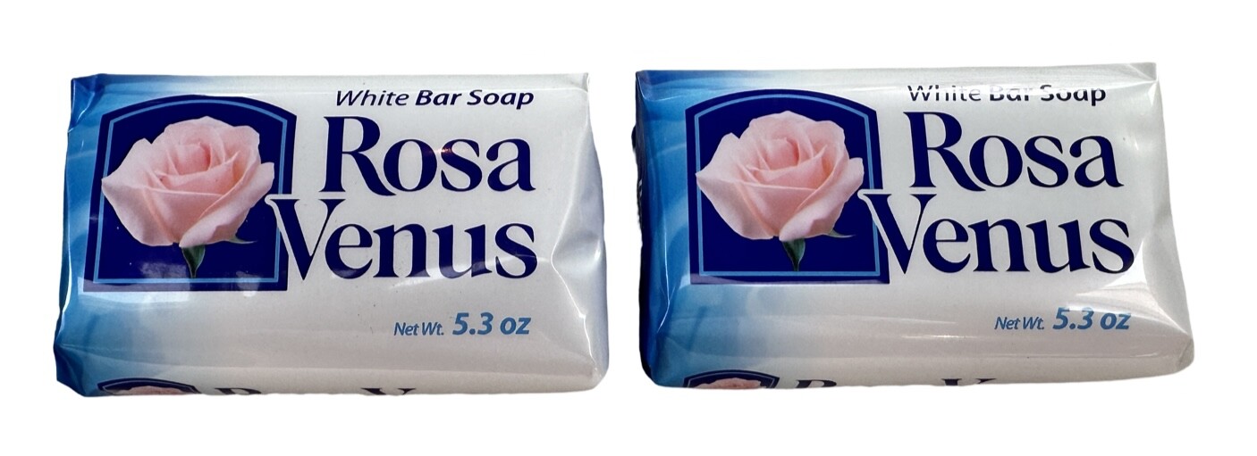 Jabon Rosa Venus Blanco Classic 150 g / 5.3 oz Soap Bar, 2, 4,6,10,20 or 40 Pack