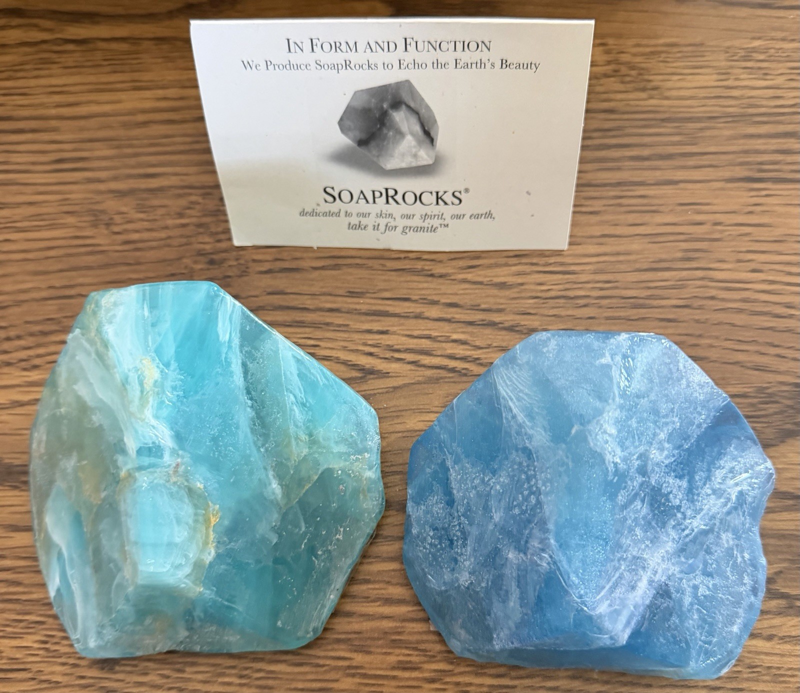 SoapRocks, “Blue Agate” 6 oz. Bar & Blue Diamond 6 oz. Bar Cool Fresh Fragrance.