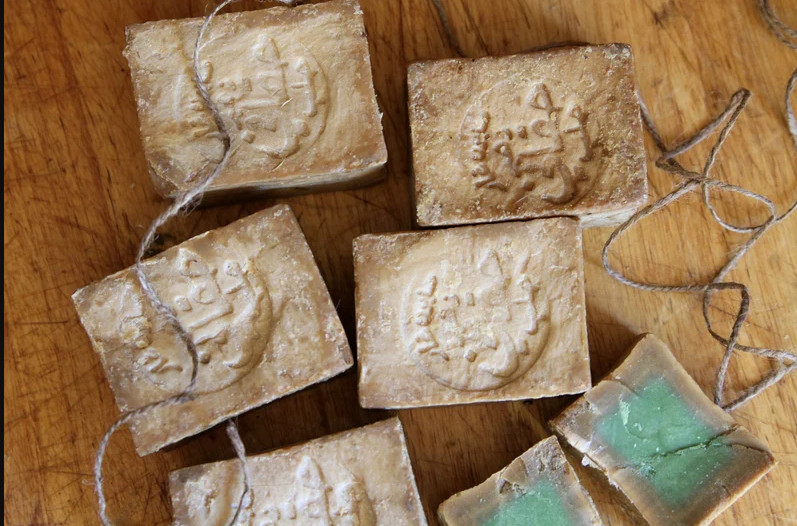 4-pack Olive Soap, 40% laurel, Handmade, Natural, 200 grams