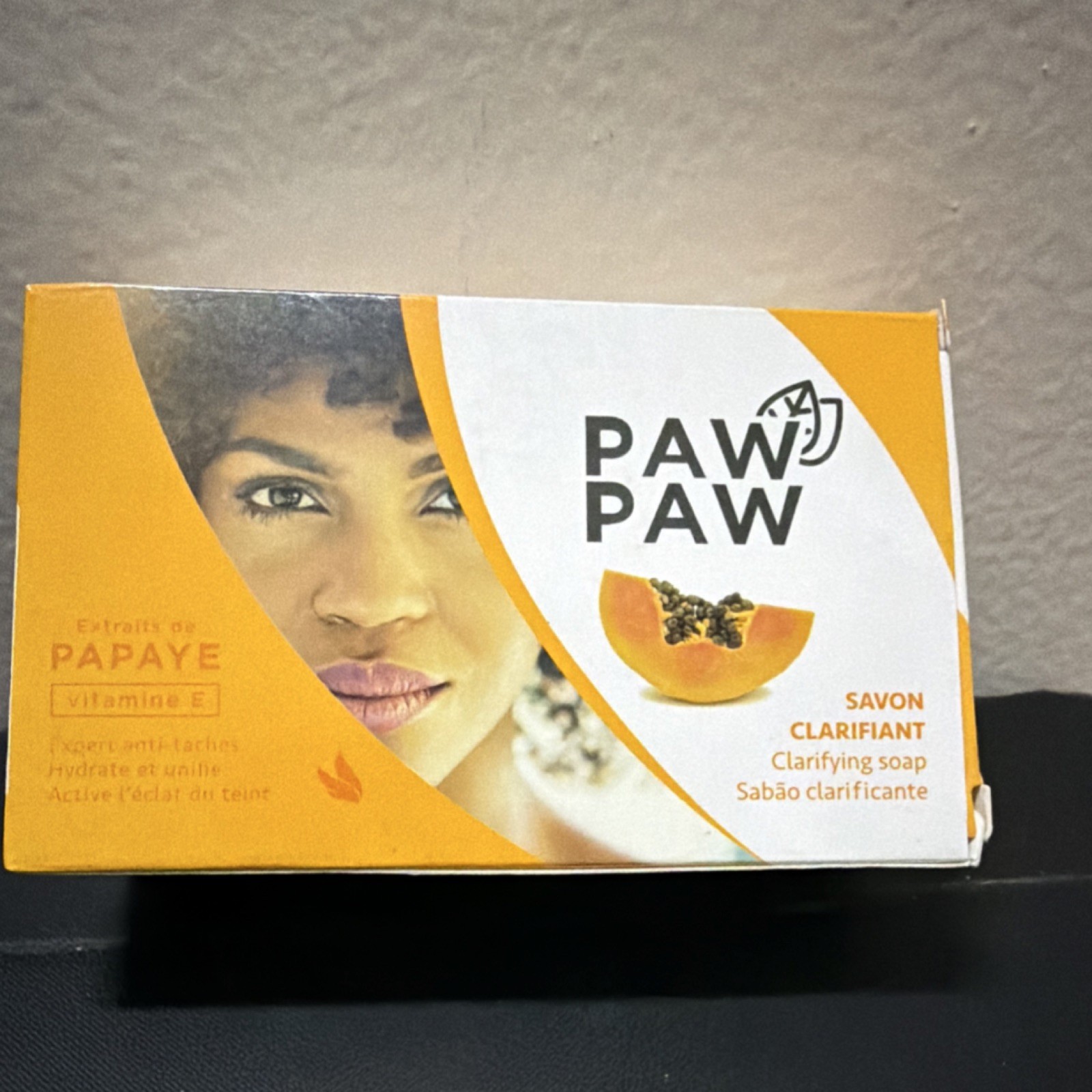 Paw Paw Clarifying Soap Bar Papaya Vitamin E Scent Rectangular Body Face Hands