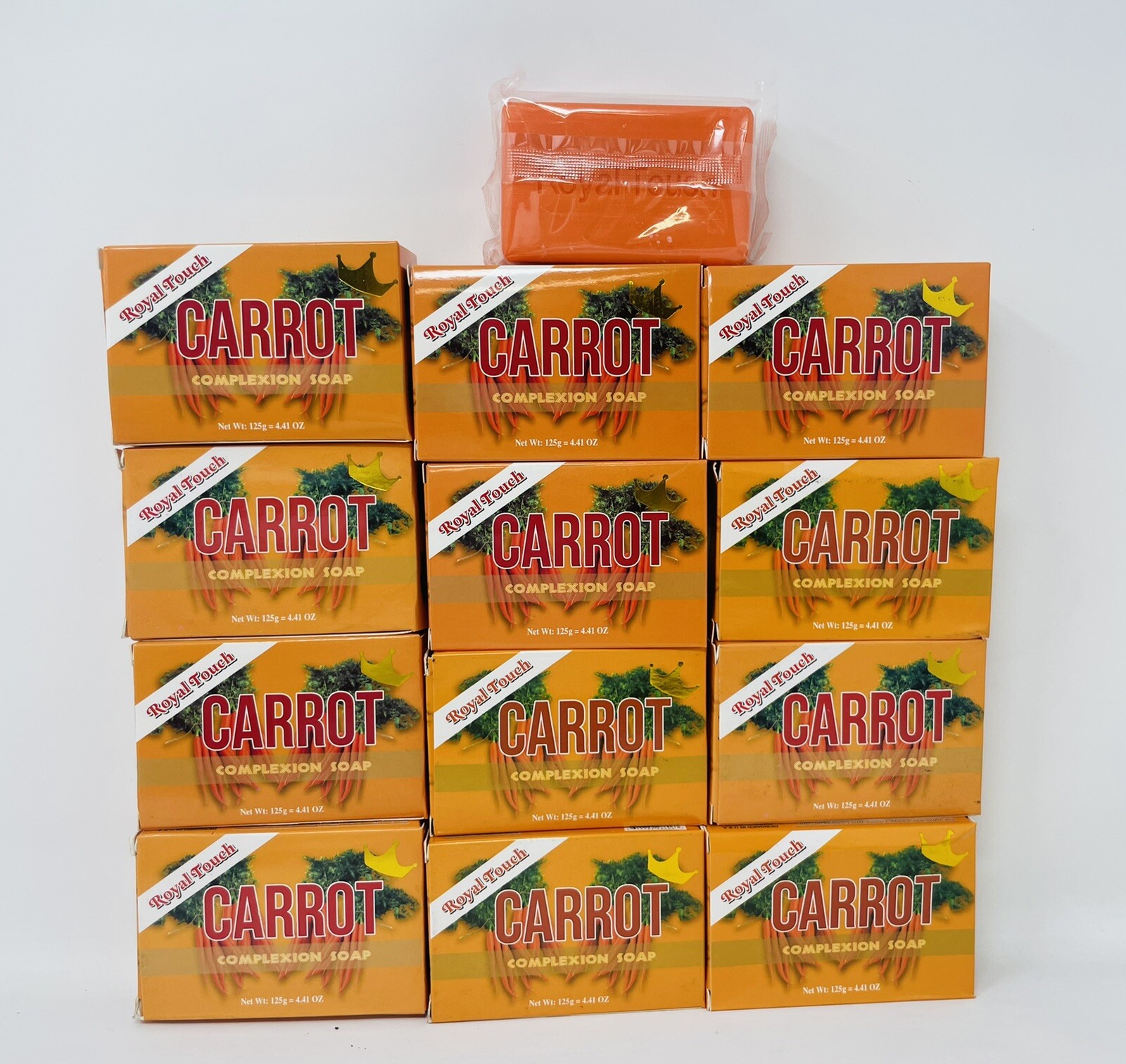 {12} Royal Touch Carrot Complexion Soap 125g / 4.41 Oz EACH FREE SHIPPING