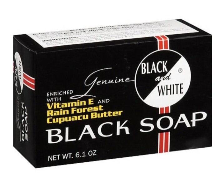 Genuine Black & White 6oz. 🖤Black Soap Enriched w/ Vitamin E & Cupuacu Butter