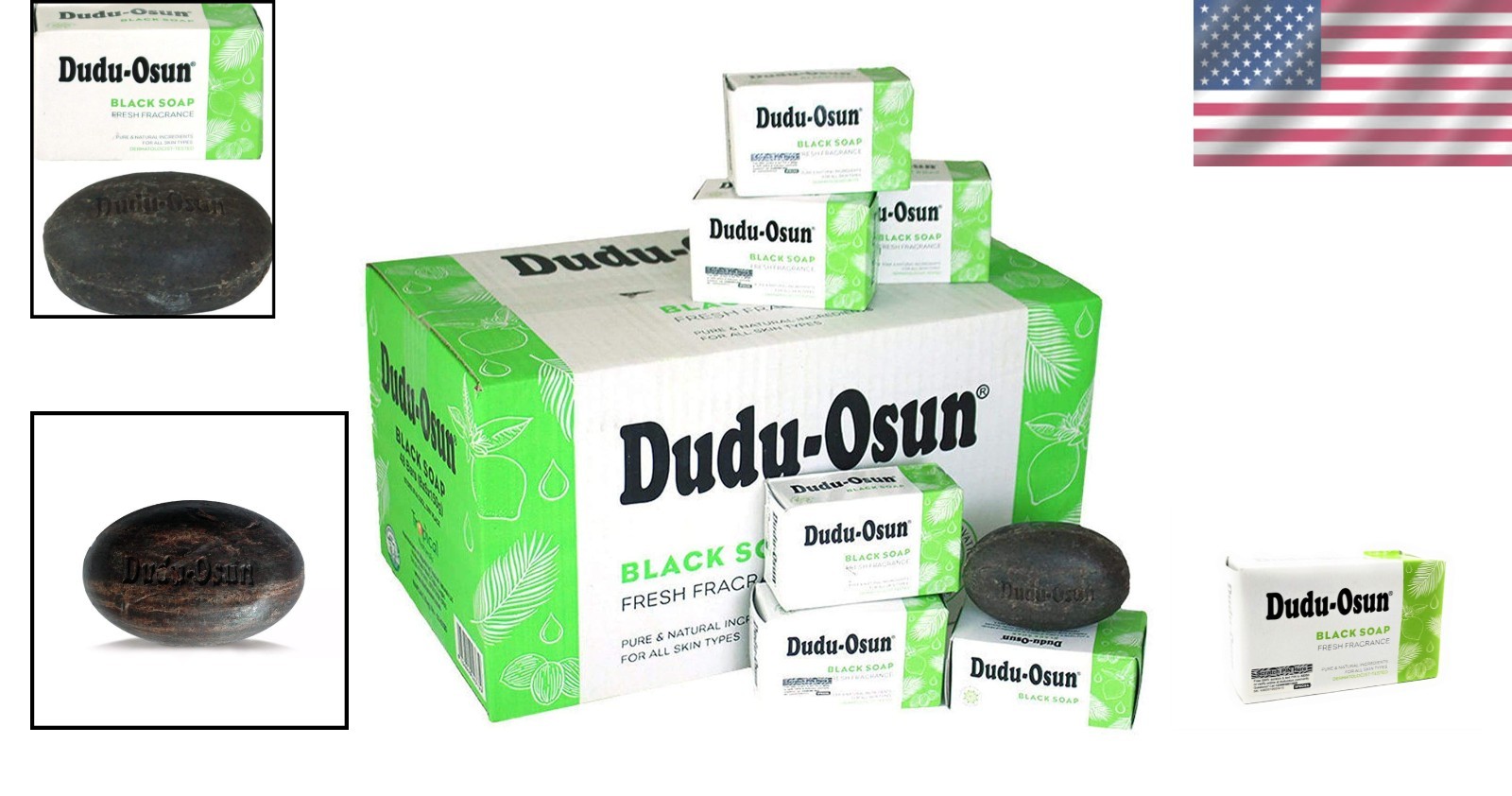 Osun African Black Soap 24 Bars, Natural Homeopathic Remedy for Smooth Skin