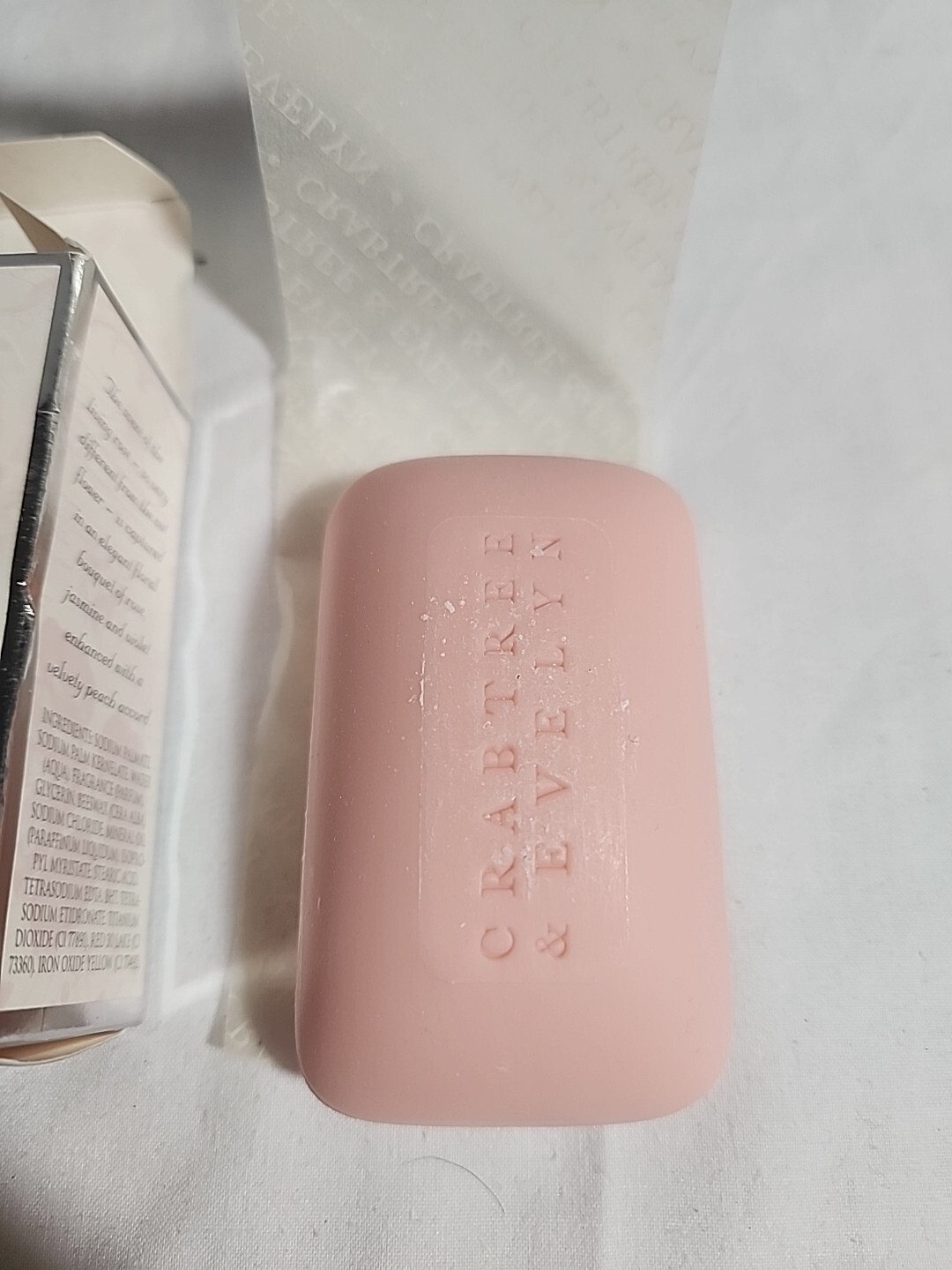 Crabtree & Evelyn Evelyn Rose Perfumed Soap 1.4 oz in box Travel Size 40g
