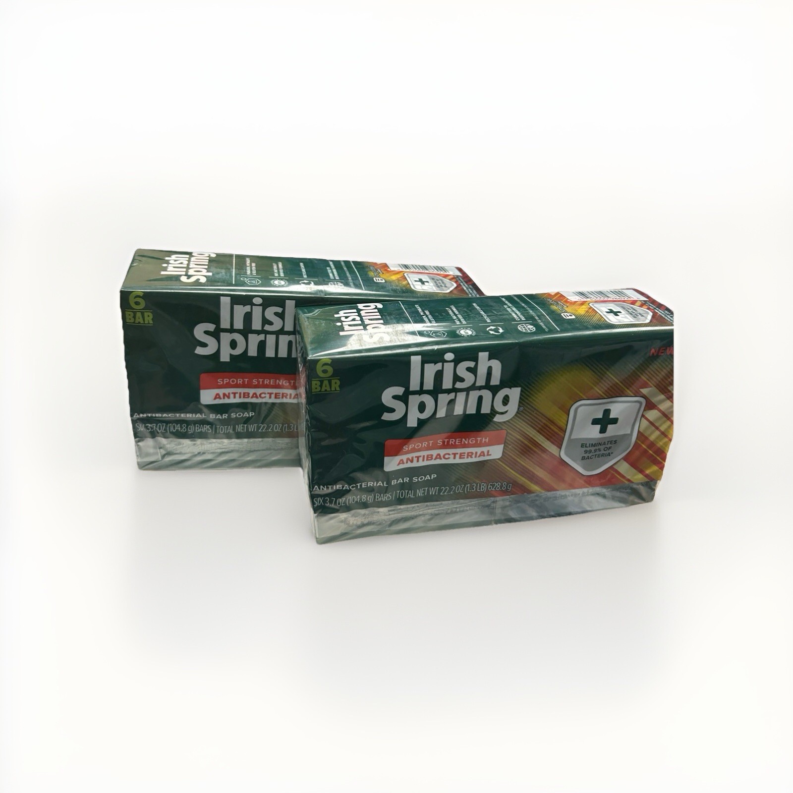 2x Irish Spring Sport Strength Soap Bar 6- Count in a pack 12 Bars total 3/23