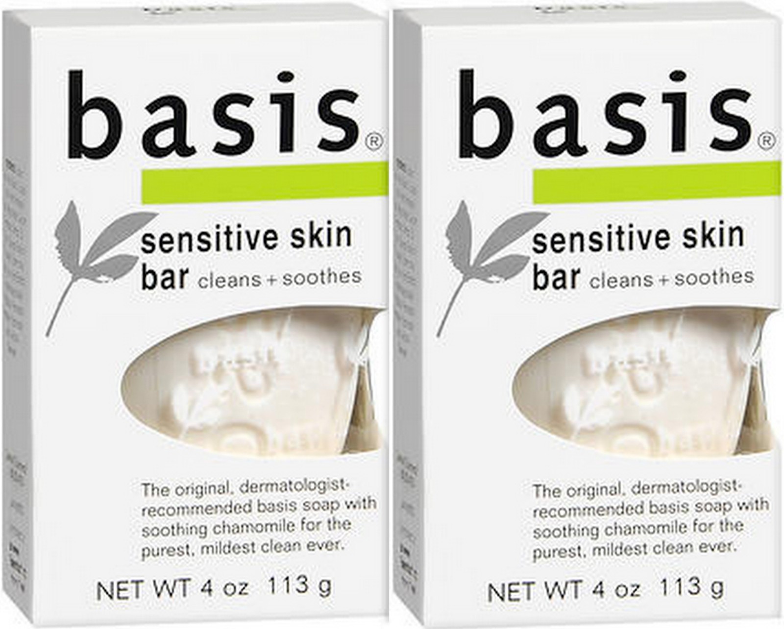 Basis SENSITIVE Skin Bar Cleanse + Soothe 4oz Bar ( 2 pack ) /
