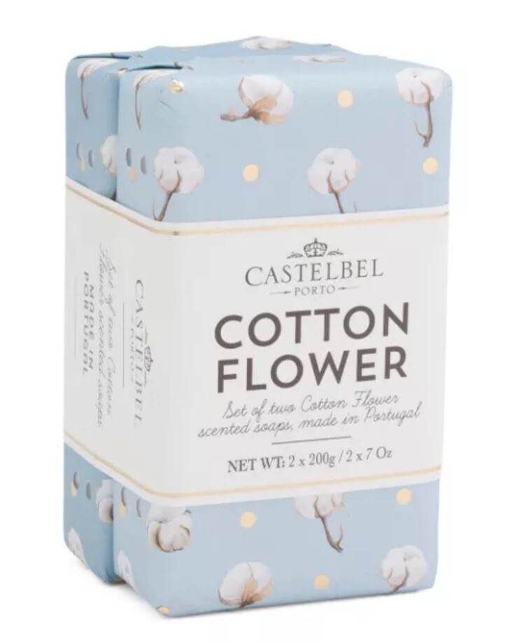 Castelbel Cotton Flower Scented Soap Set Of 2 (7oz) Limited Edition
