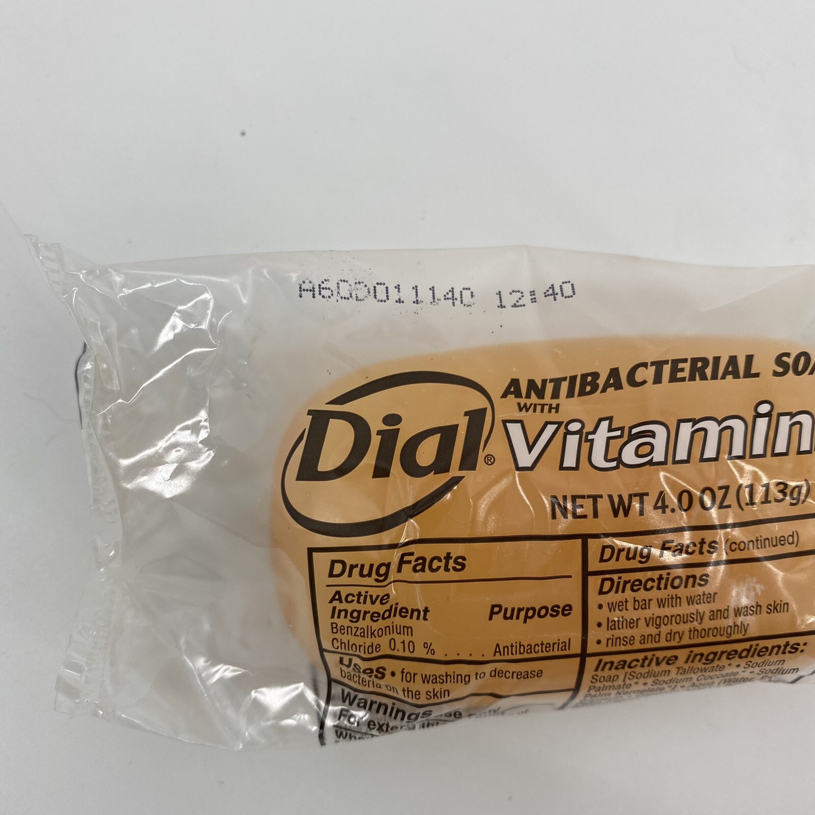 Set Of 2 Dial Antibacterial Bar Soap Vitamins Glycerin And Benzalkonium Chloride