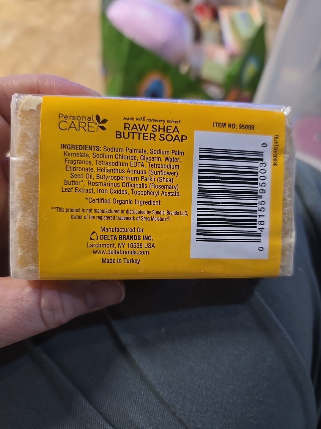 Personal Care Raw Shea Butter Bar Soap Made W/Rosemary Extract 4 oz NIPS #95003