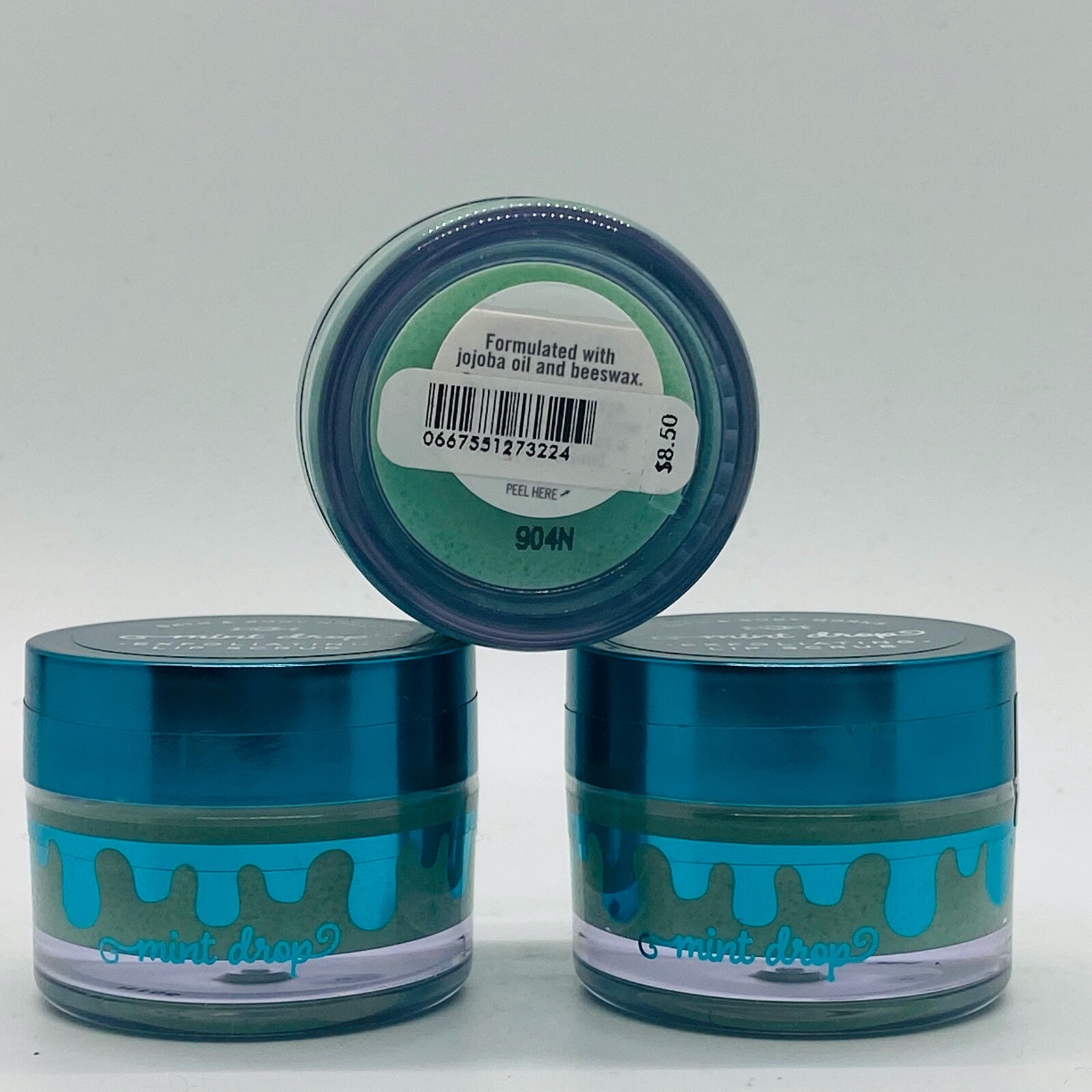 3-Pack Bath & Body Works MINT DROP Exfoliating Lip Scrub 0.5 oz/15 g Each