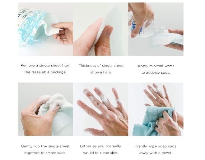 Scrubzz Disposable No Rinse Bathing Wipes – 25 Pack – All-In-1 Single Use Wipes