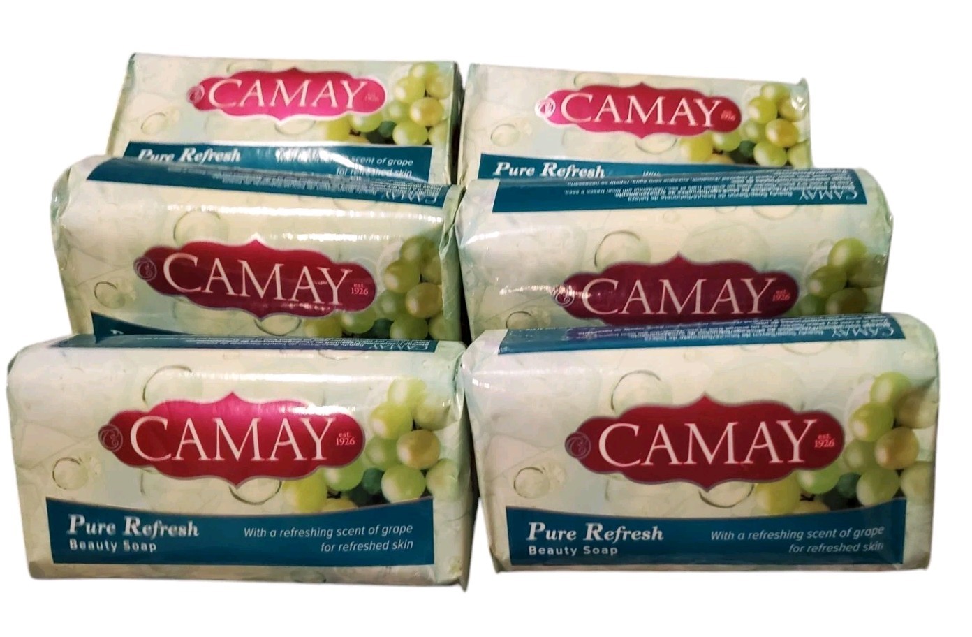 Camay Pure Refresh Beauty Bar 175 g Grape Scent Lot of 6 Rare!