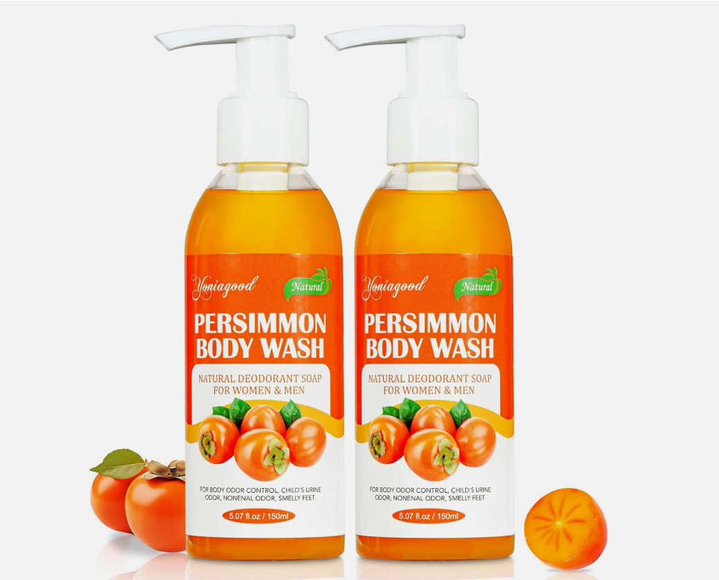 2 PCS Persimmon Body Wash for Strong Odor Control, Natural Persimmon Soap Bar Ol