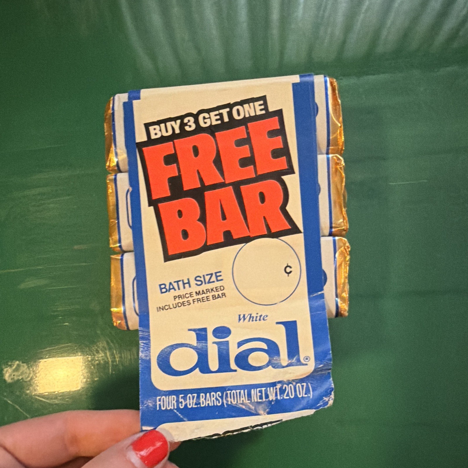 Vintage Dial White Bath Size Bar Soap, 3 bars Multipack, 5 oz Each