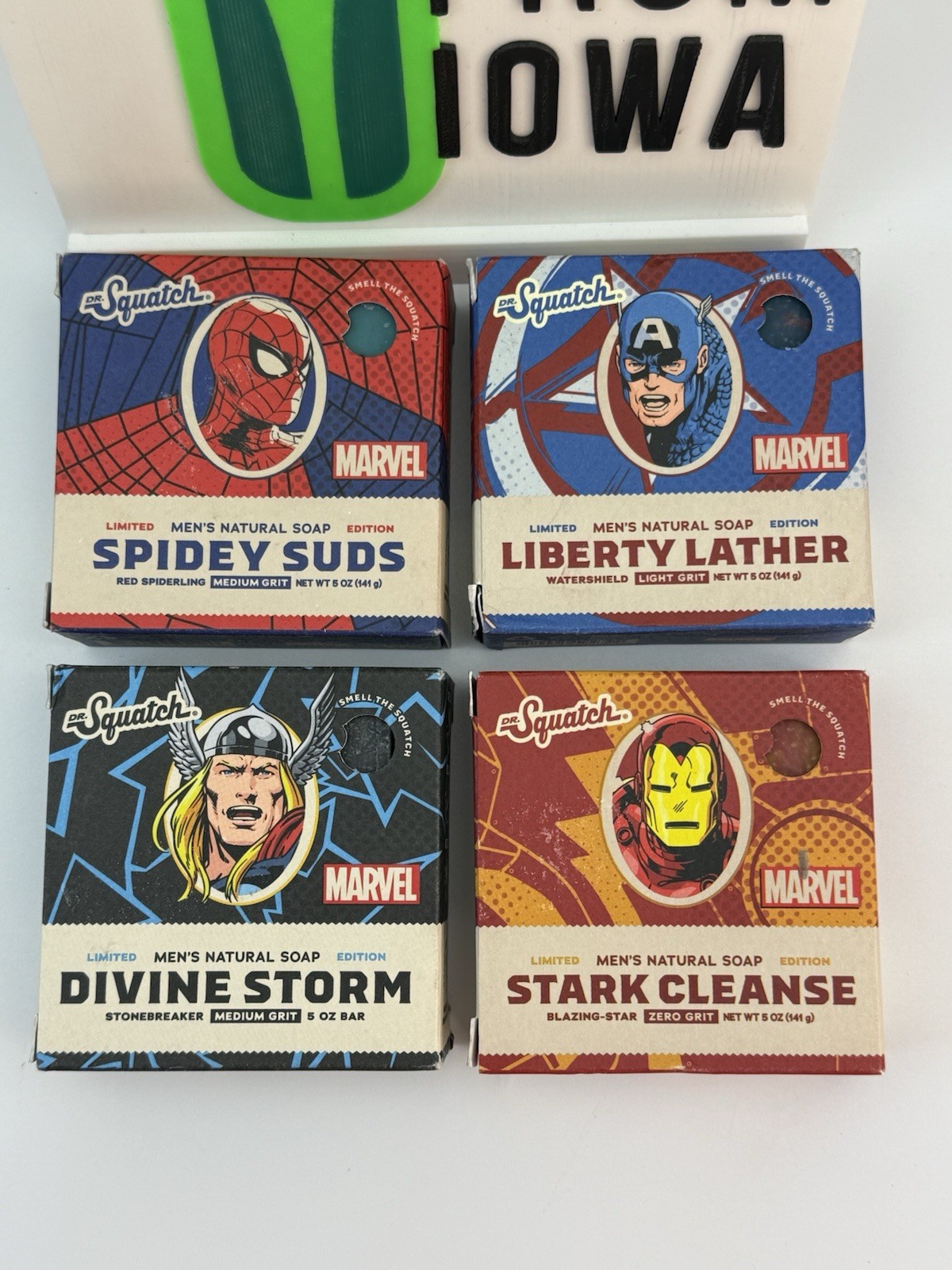 New! Dr. Squatch Spider Man Marvel Avengers Collection Limited SOAP (4-pack)