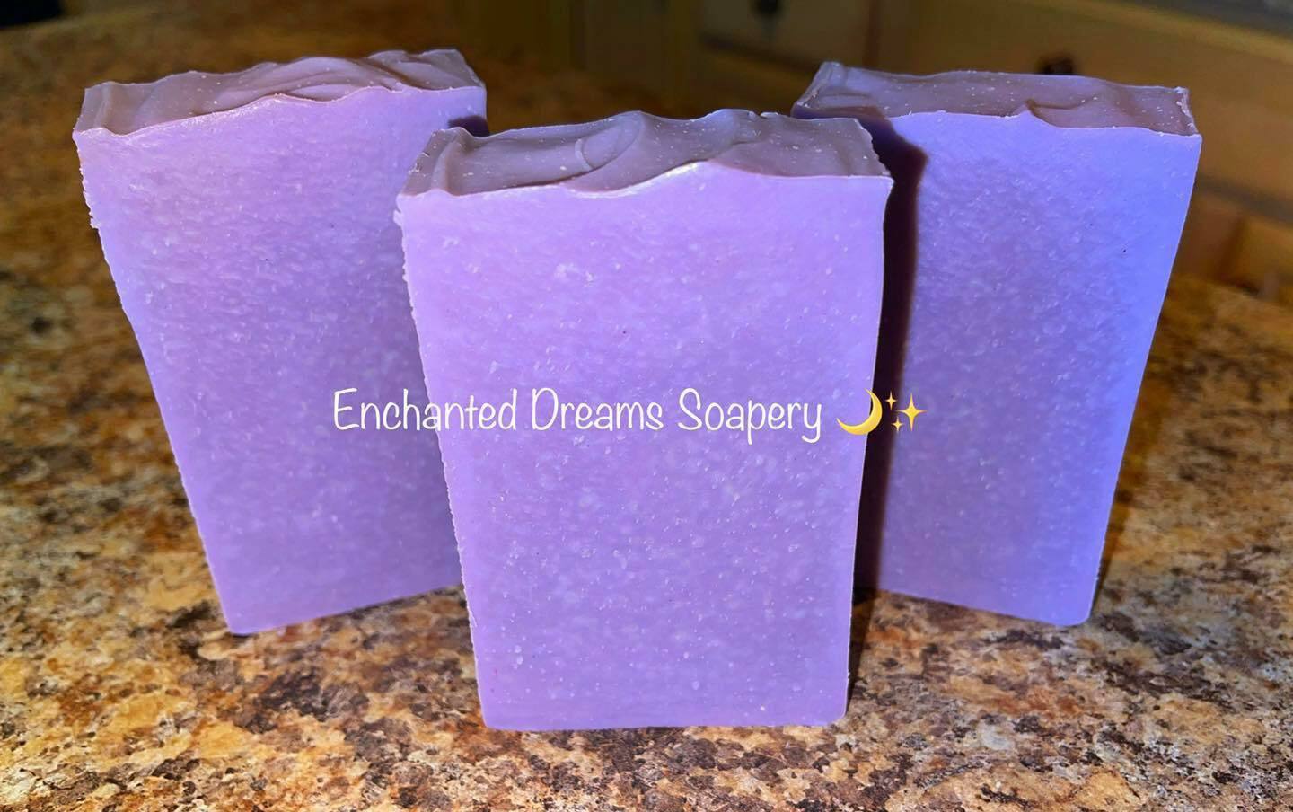 Elderberry Infused Purple Sea Moss Cold Process Soap TALL BAR @ EDS