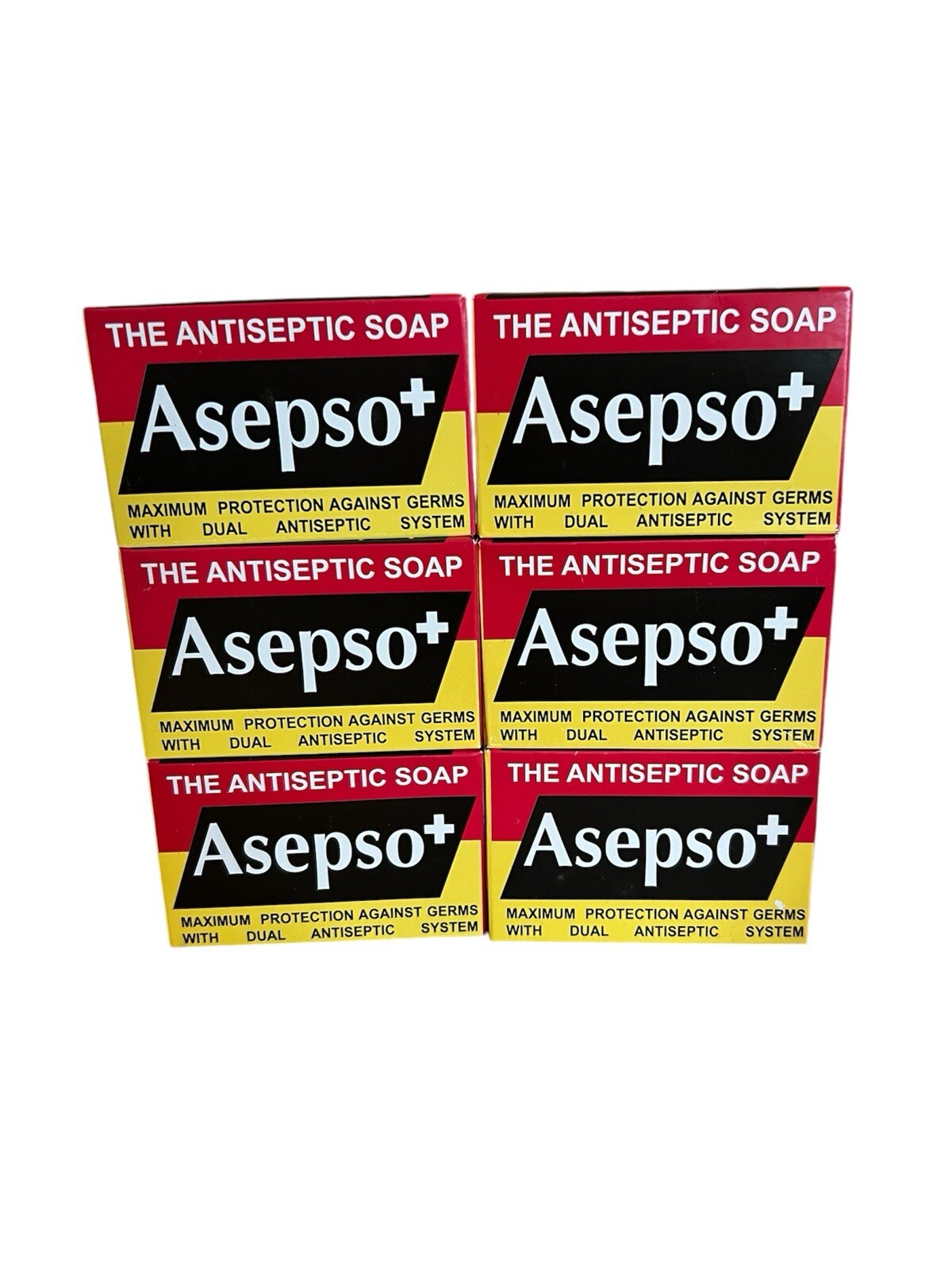 Asepso Antibacterial Bar Soap, Original Scent, 6 Pack, 80g/2.8 oz Each