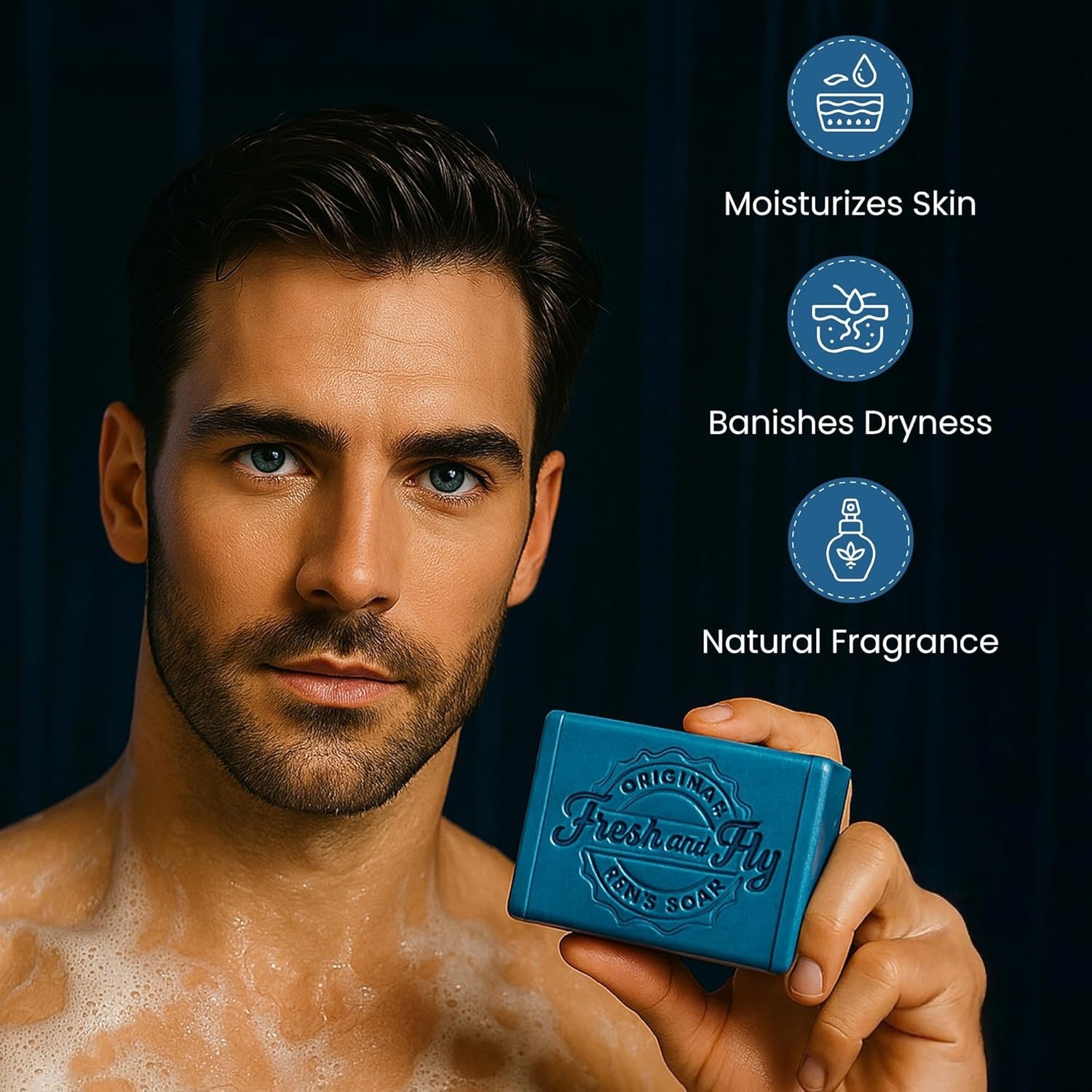 Men’s Recharge Natural Moisturizing Soap Bar 300g Face Body Hair