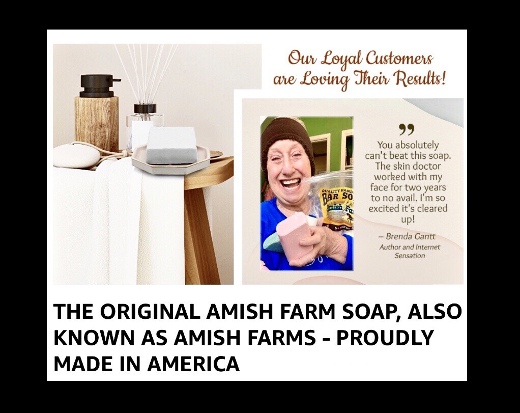 Amish Farm Worlds Best Quality Bar Soap Fragrance Free No Dyes (Pack of 5 Bars)