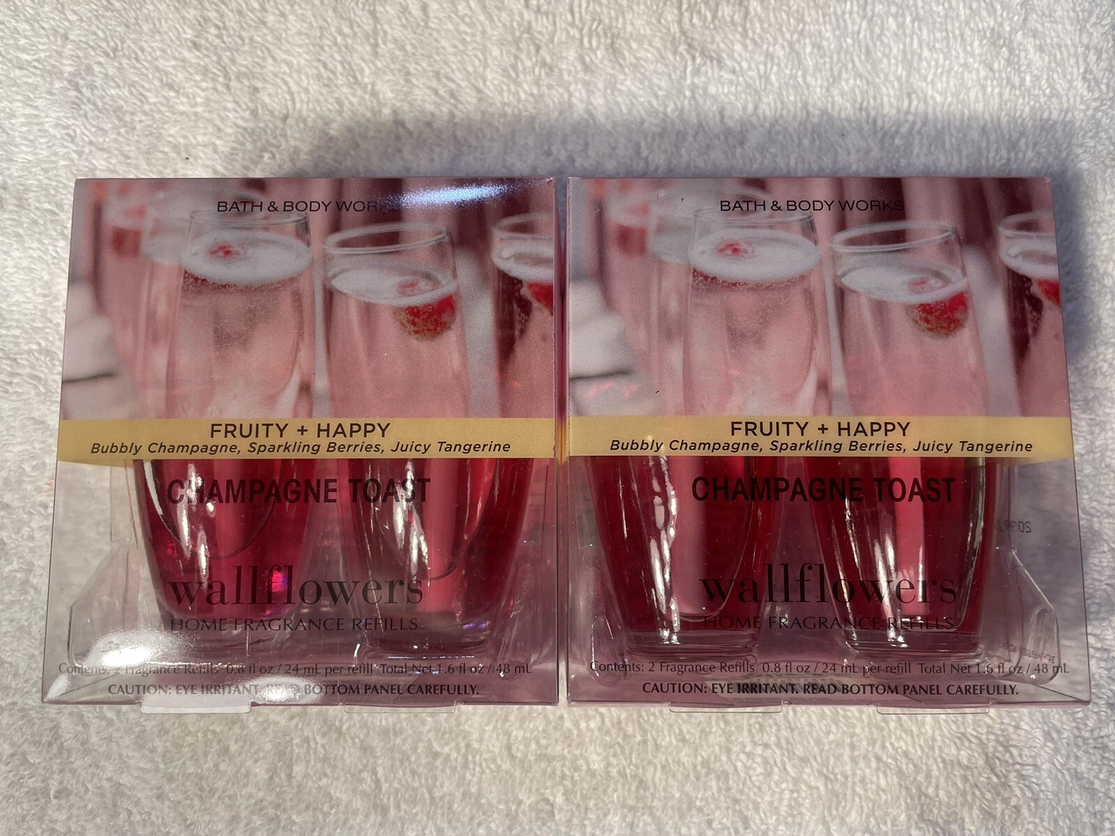 Bath & Body Works Wallflowers NEW Refill Plug-Ins Lot 4 CHAMPAGNE TOAST