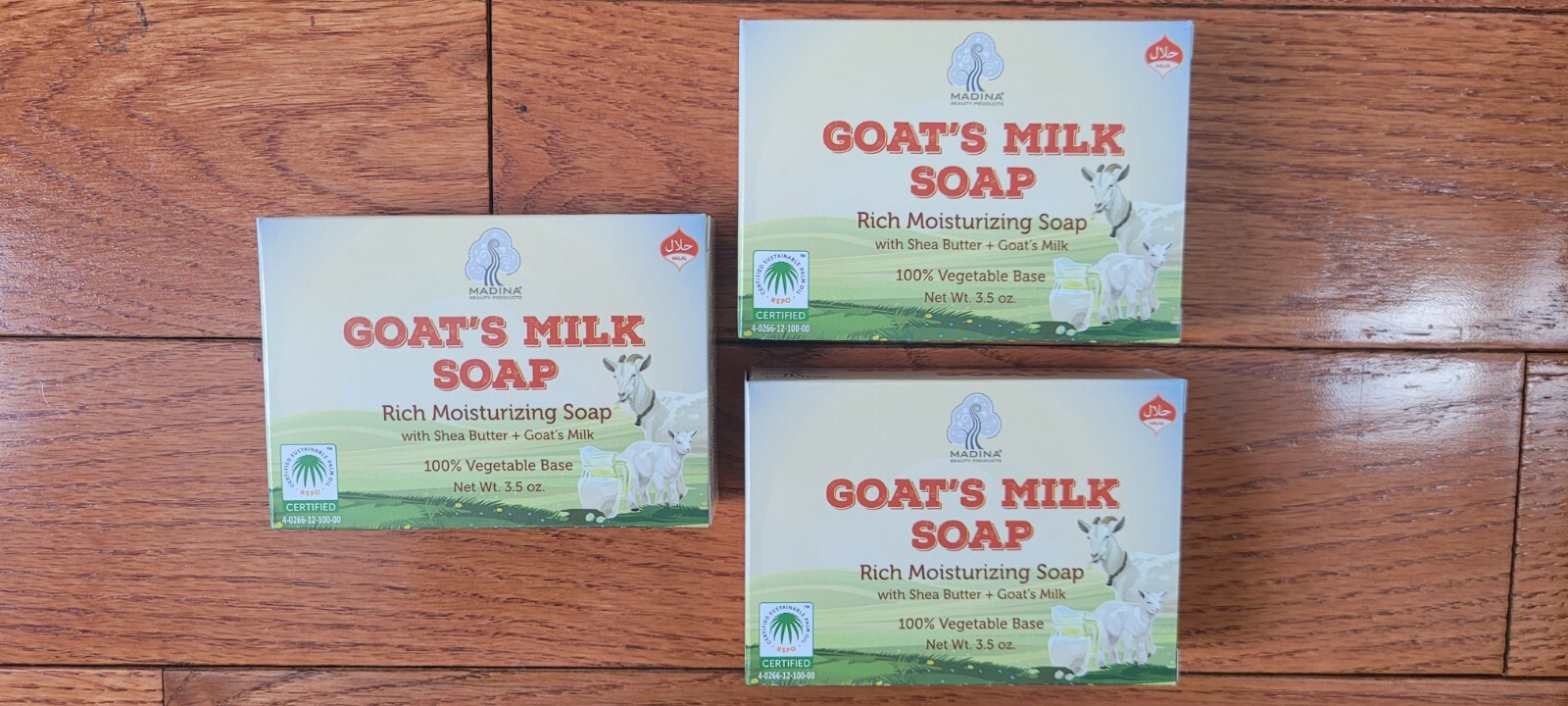 3 Pack Goat’s Milk Soap (With Shea Butter) 100% Vegetable Base