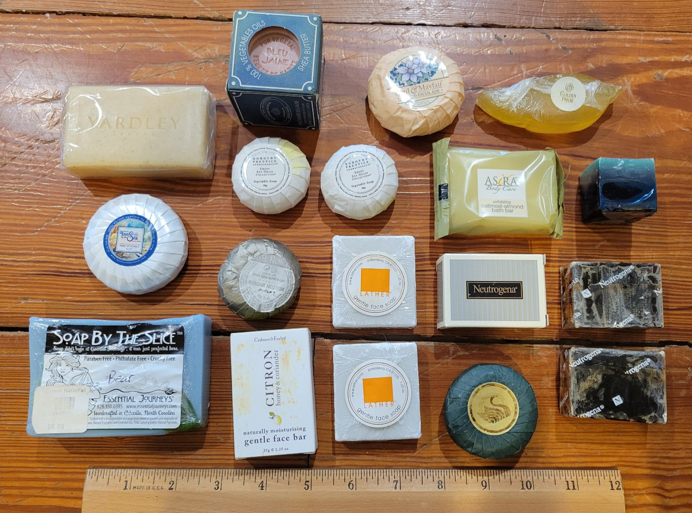 Lot of 18 Soap Bar Bath Face Yardley Asira Crabtree & Evelyn Lather Neutrogena