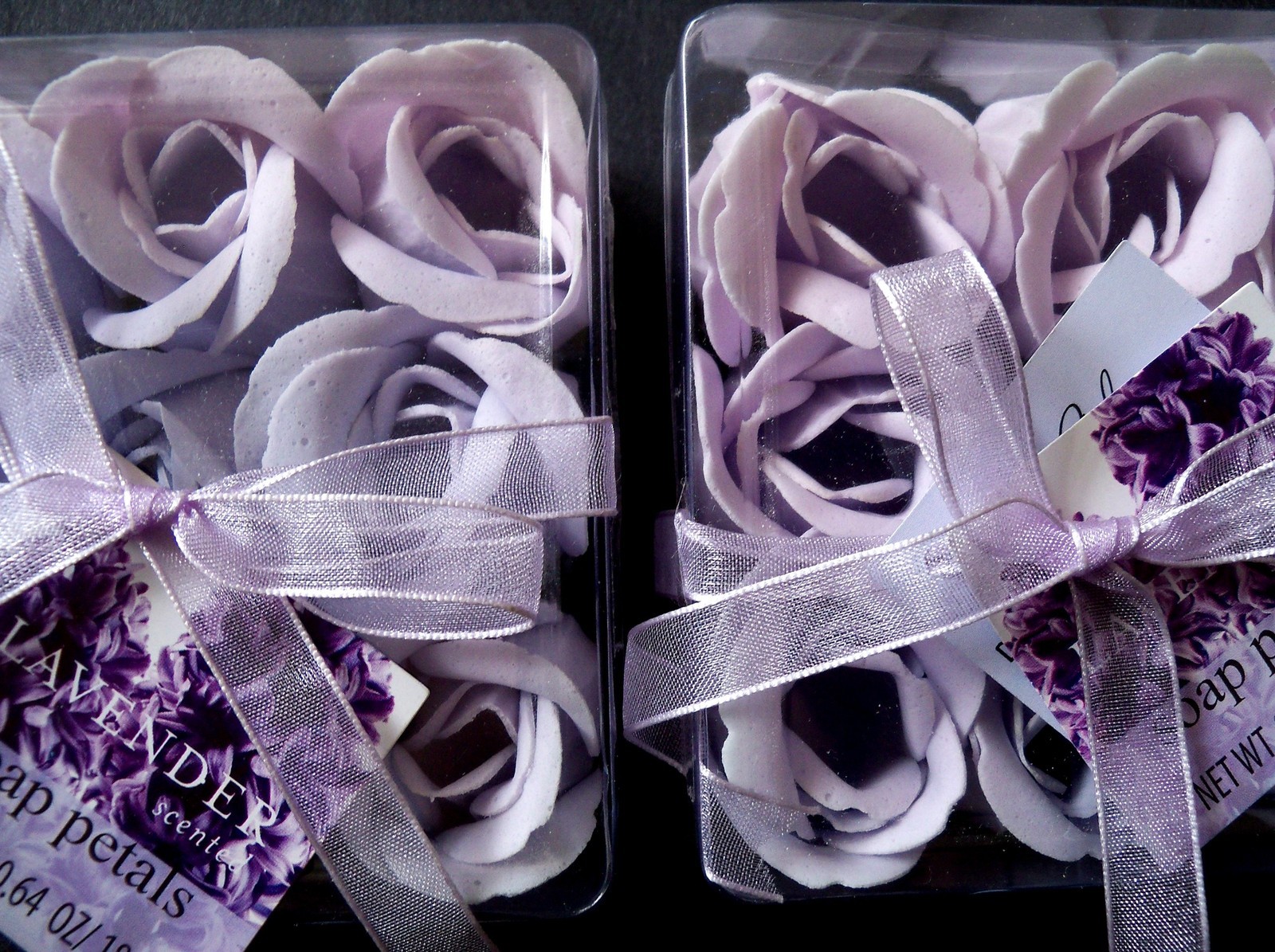 Soap Rose Petals Bath Spa Lavender Scent Purple 2 Boxes of 9 18 Total Glycerin