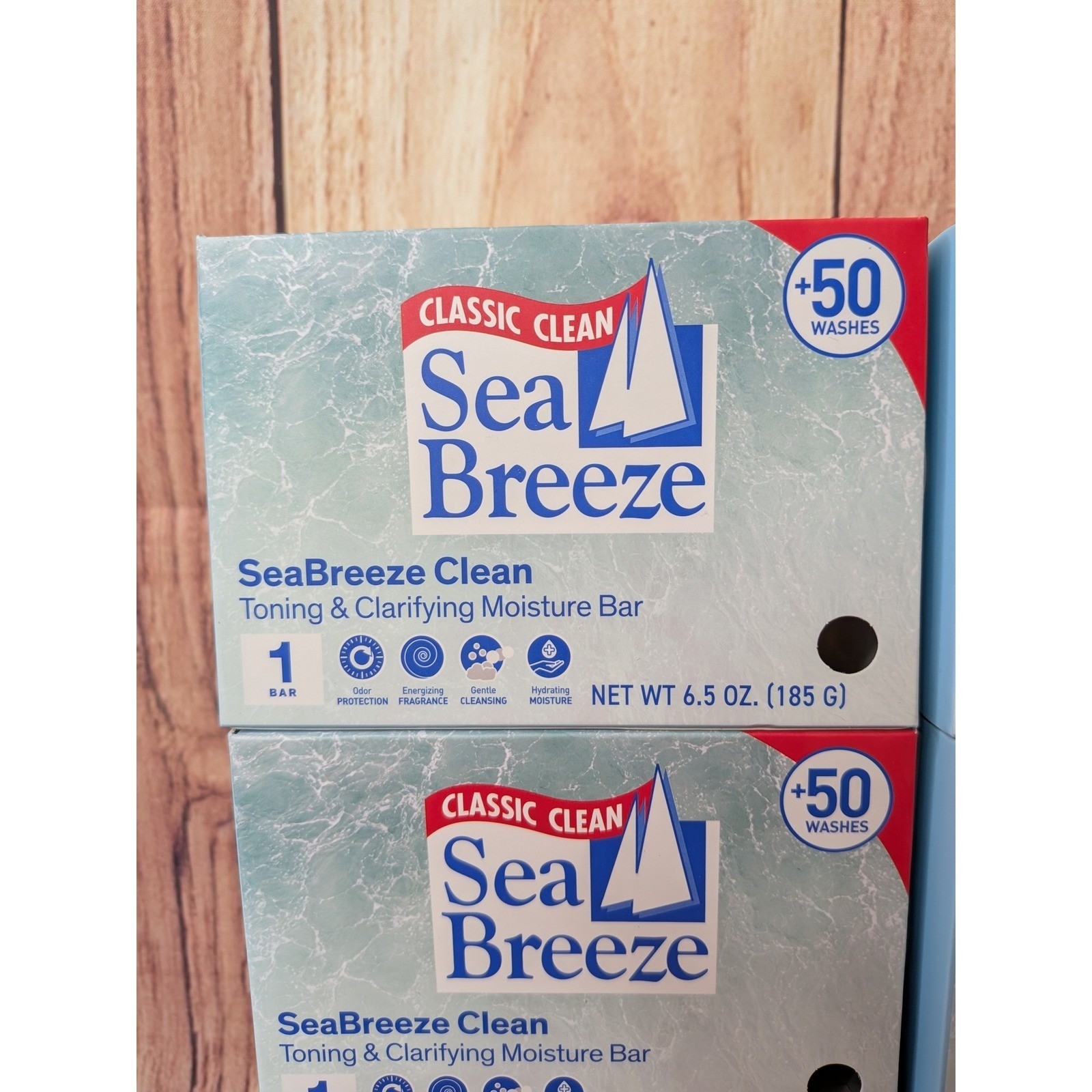 Sea Breeze Classic Clean Toning & Clarifying Moisture Bar Soap 6.5 oz 6 Pack