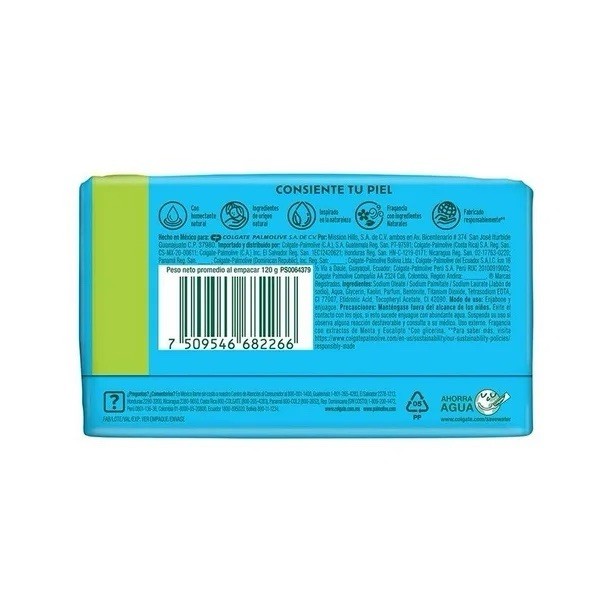 8 JABONES PALMOLIVE MENTA Y EUCALIPTO (120g) – 8 PALMOLIVE SOAPS – Made in 🇲🇽