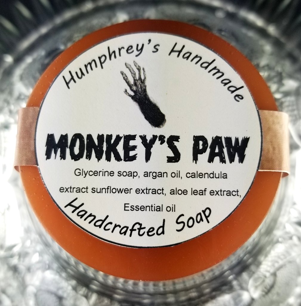 MONKEY’S PAW Banana Coconut Shave Soap Shampoo Bar Unisex Glycerin Argan Oil